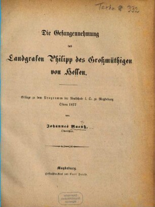 Programm der Realschule Erster Ordnung in Magdeburg. 1876/77