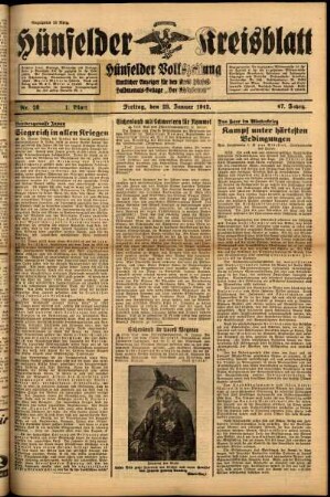 Erste Ausgabe vom Freitag, den 23. Januar 1942.