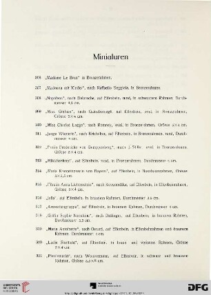 Miniaturen (Nr. 306-354)