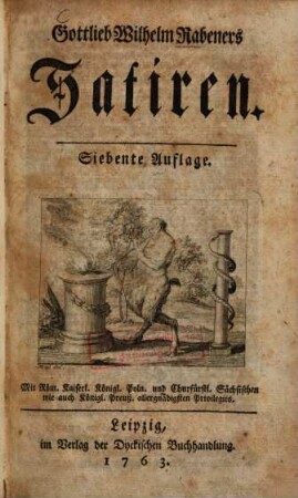 Gottlieb Wilhelm Rabeners Satiren