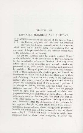 Chapter VII. Japanese manners and customs