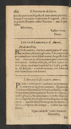 Lettera di Costanza in Amore.