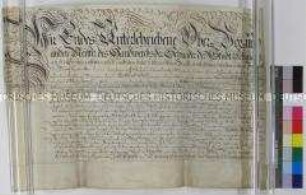 Gesellenabschiedsbrief für den Schneidergesellen Gottfried Opitz