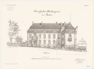 Oberbergamt, Bonn: Südansicht 1:100