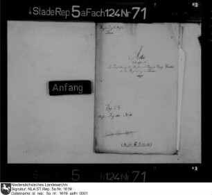 Bestallung des Archivars David Georg Gerdes