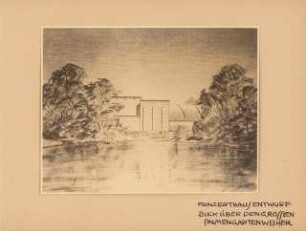 Konzerthaus »Palmengarten«, Frankfurt/Main: Foto von Inv.Nr. 35481: Perspektivische Ansicht vom großen Weiher