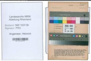 Entnazifizierung Heinrich Angemeer , geb. 25.03.1904 (Angestellter)