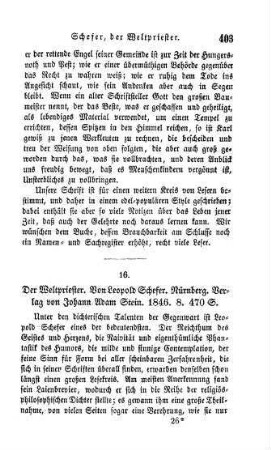 403-414 "Der Weltpriester" von Leopold Schefer
