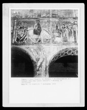 Innendekoration der Basilica di Sant'Angelo in Formis: Szenen aus dem Neuen und Altem Testament und Heiligenviten — Südwand: Szenen aus dem Leben Christi und Propheten — Arkadenzwickel mit der Darstellung von Propheten — Der Prophet Zacharias