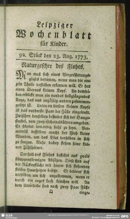 92. Stück den 23. Aug. 1773