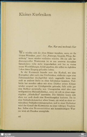 Kleines Kurlexikon