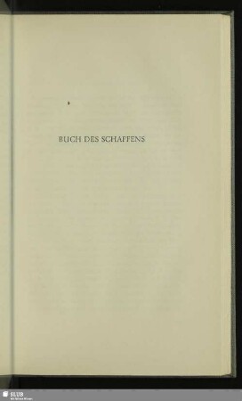 Buch Des Schaffens