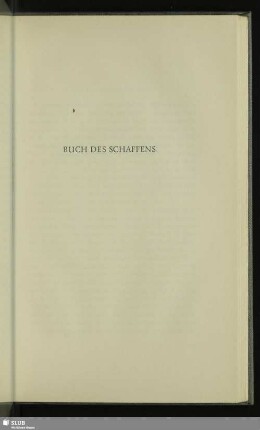 Buch Des Schaffens