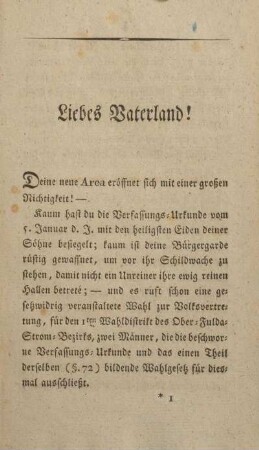 Liebes Vaterland!