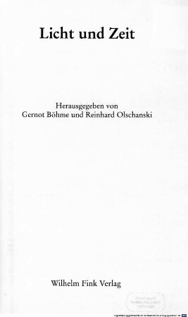 Licht und Zeit