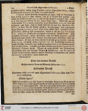 2. Theil: Zehender Brieff (Conclave)