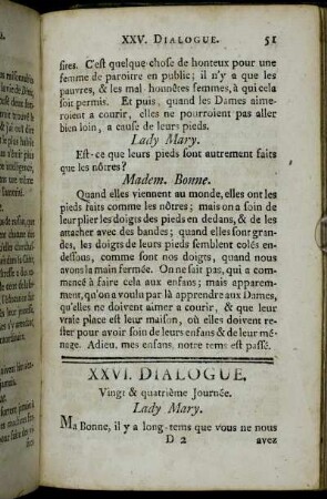 XXVI. Dialogue. Vingt & quatrième Journée.