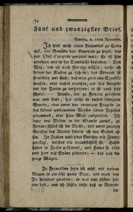 Fünf und zwanzigster Brief. - Zwey und dreyßigster Brief.
