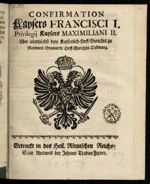 A1r-B4v, Confirmation Kaysers Francisci I. ...