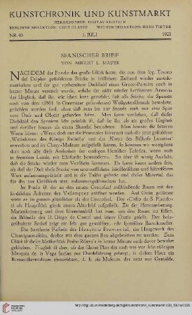 Neue Folge 32 = Jahrgang 56: Spanischer Brief