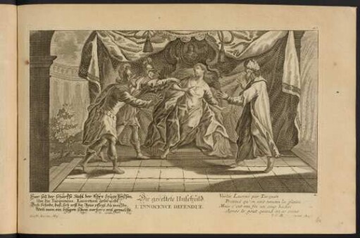 64r-64v, Blatt 2: Die gerettete Unschuld (Tarquinius, Lucretien)