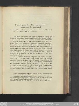X. D'alcuni passi del «Libro siro-romano» concernenti le successioni.