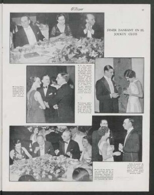 Diner dansant en el Jockey Club