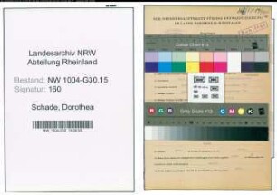 Entnazifizierung Dorothea Schade , geb. 25.08.1901 ()