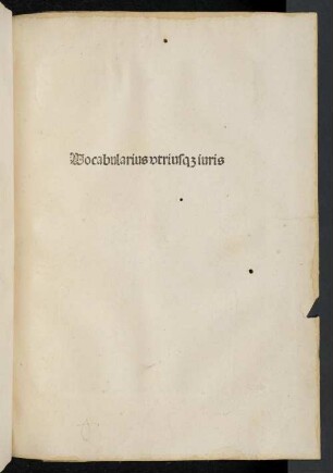 Vocabularius vtriusq[ue] iuris