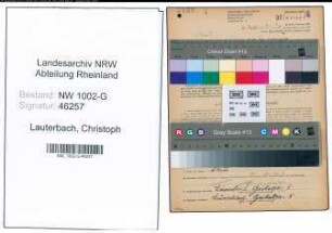 Entnazifizierung Christoph Lauterbach, geb. 15.01.1889 (Schneider)