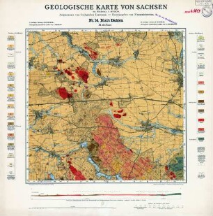 Nr.14 [4643] Dahlen, Geologische Karte von Sachsen