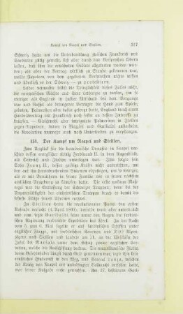Der Kampf um Neapel und Sicilien