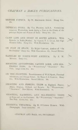 Chapman & Hall's publications