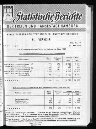 Die Straßenverkehrsunfälle in Hamburg im März 1963 : Lfd. Nr. 19
