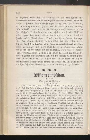Missionsrundschau