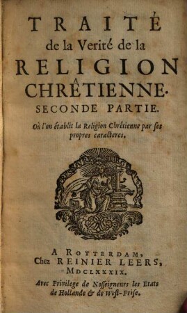 Traité de la Verité de la Religion Chrêtienne, 2