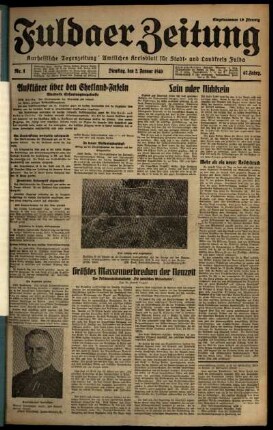 1940: Fuldaer Zeitung