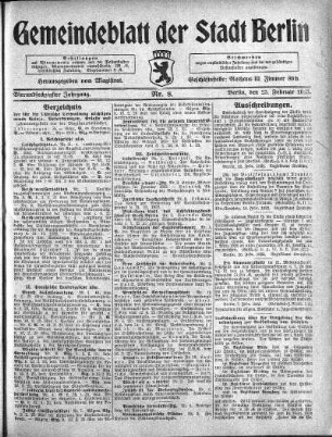 1923,8: Nr. 8, 25. Februar 1923