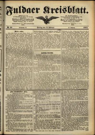 Ausgabe vom Freitag, den 18. Februar 1910.