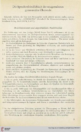 17: Die Sprachenfeindlichkeit der neugestalteten gymnasialen Oberstufe