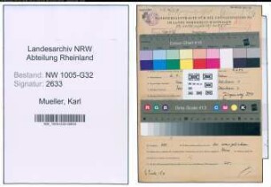 Entnazifizierung Karl Mueller , geb. 02.09.1916 (Verw.Angestellter)