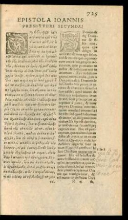 Epistola Ioannis Presbyteri Secunda.