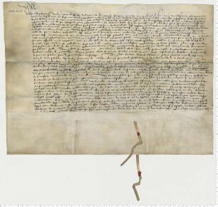 Die Ratsmannen Diderick Praust und Jürgen Lafferdes beglaubigen das Testament des Bürgers Lutke Hempe.