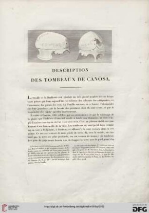 Description des tombeaux de Canosa