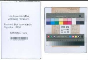 Entnazifizierung Hans Schmitter , geb. 11.05.1905 ()