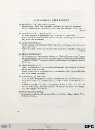 B) Rollbilder ohne Rahmen (Nr. 298-304)