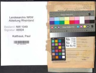 Entnazifizierung Paul Kalthaus , geb. 08.02.1899 (Kaufmann)