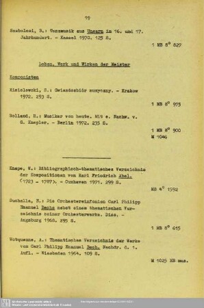 Leben, Werk und Wirken der Meister