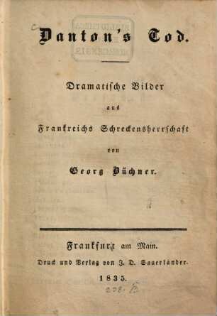 Danton's Tod : Dramatische Bilder aus Frankreichs Schreckensherrschaft