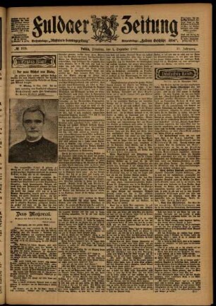 Erste Ausgabe vom Dienstag, den 01. Dezember 1903.